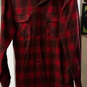 Pendleton Red and Black Wool Shirt